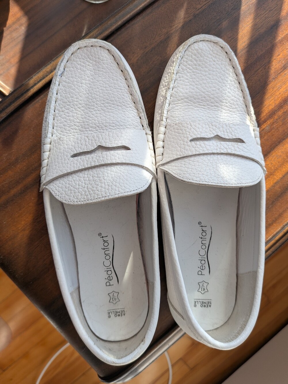 Soft White Penny Loafers